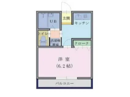 トラス平井(1K/1階)の間取り写真