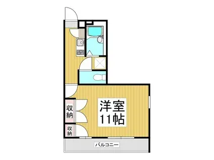 レオパレスアンジャベル(1K/2階)の間取り写真