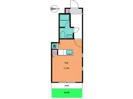 グランデフォルトゥーナ(ワンルーム/1階)の間取り写真