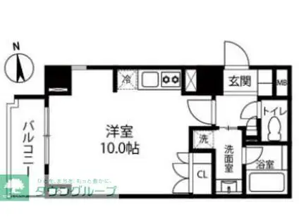 ROPPONGI SEVEN(ワンルーム/2階)の間取り写真