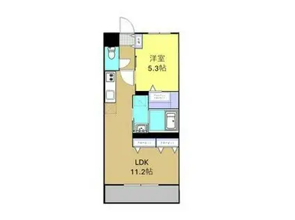 サンホープ長田(1LDK/3階)の間取り写真