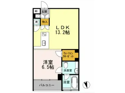 カスタリア目黒長者丸旧イプセ目黒(1LDK/3階)の間取り写真
