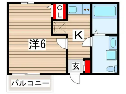 プレシャスアース稲毛区稲毛(1K/3階)の間取り写真