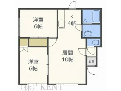 ドエル88(2LDK/2階)の間取り写真