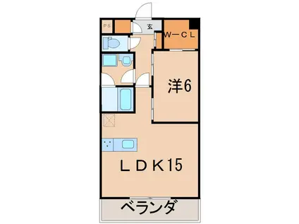 グラン・クレール(1LDK/2階)の間取り写真