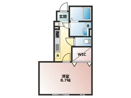 リーブル若宮 I(1K/1階)の間取り写真