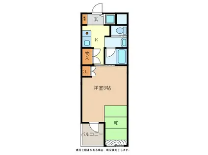 NEW HOUSE・とくなが(1K/3階)の間取り写真