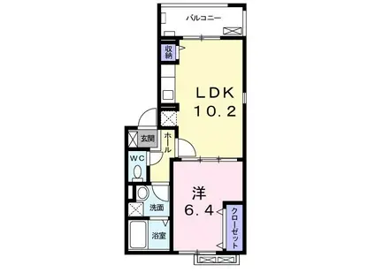 リラッサ(1LDK/3階)の間取り写真