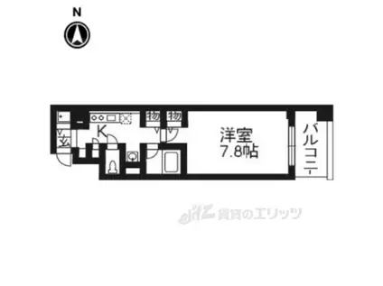 NEXUS伊香(1K/4階)の間取り写真