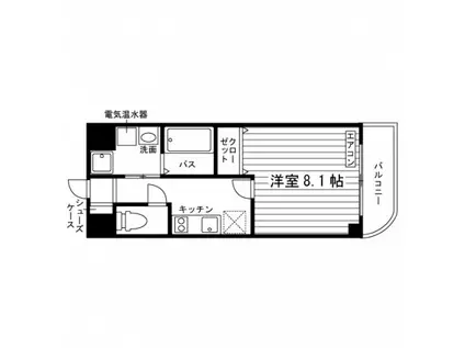 まねきやマンション(ワンルーム/4階)の間取り写真