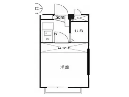 新城QSハイム(1K/1階)の間取り写真