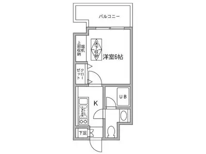 ラクラス木場公園(1K/4階)の間取り写真