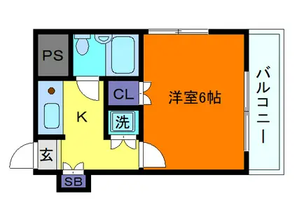 ジョイフル六甲II(1K/7階)の間取り写真