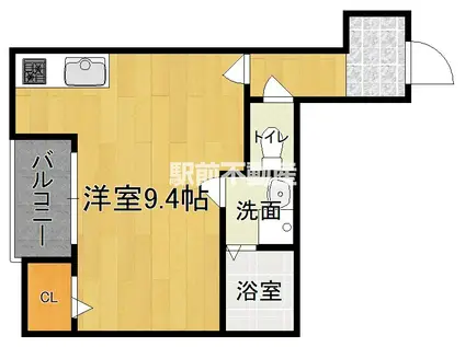 SUNMARK次郎丸II(ワンルーム/3階)の間取り写真
