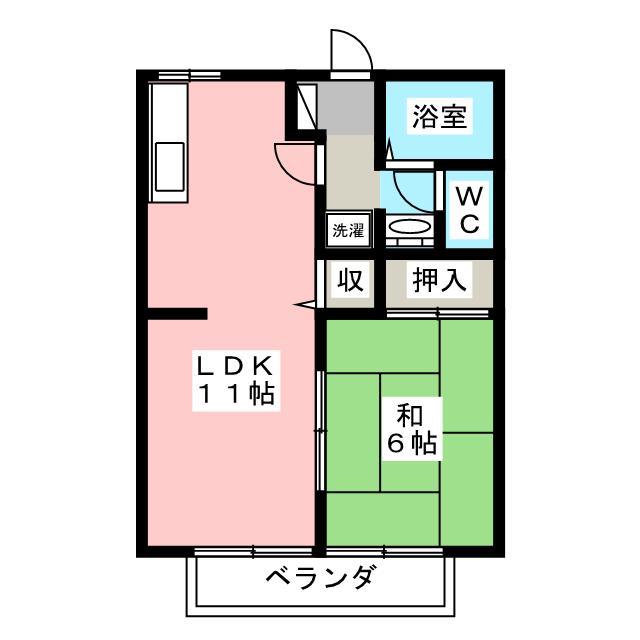 シャルマンシティー(1LDK/1階)の間取り写真