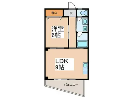 エグゼ21(1LDK/6階)の間取り写真