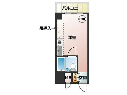 グローリア初穂武蔵境(ワンルーム/10階)の間取り写真