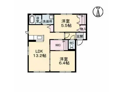 FE.モデナ(2LDK/1階)の間取り写真