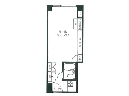 ニューステイトメナー(ワンルーム/8階)の間取り写真
