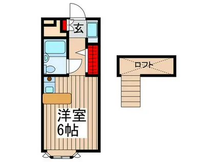 ベルピア桶川第5(ワンルーム/1階)の間取り写真