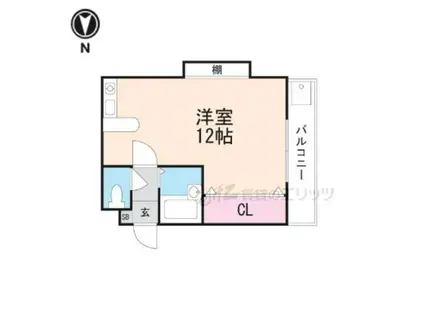 ルミエール大池(ワンルーム/2階)の間取り写真