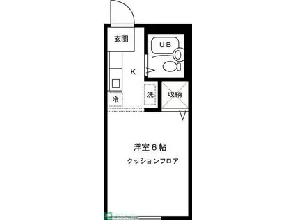 ウィスタリア(1K/1階)の間取り写真