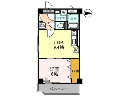 VILLA HCSS(1LDK/1階)の間取り写真