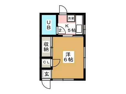 ハイツ真和(1K/1階)の間取り写真