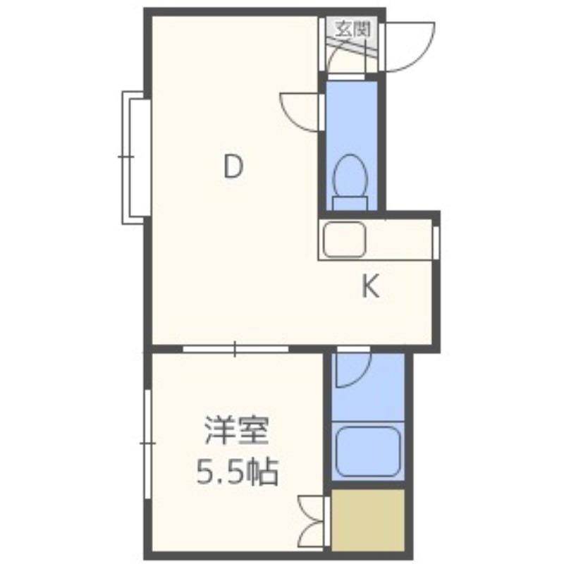 PRESTIGE KE(1DK/2階)の間取り写真