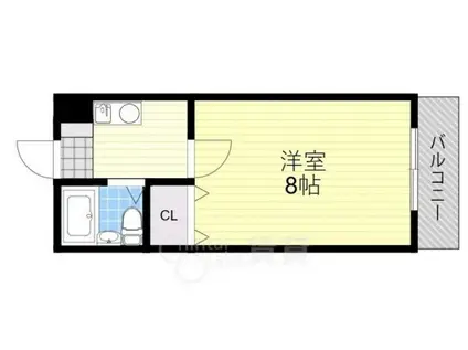 第2コージィコート瀬川(1K/3階)の間取り写真