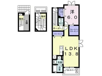 スペランツァ(1LDK/3階)の間取り写真
