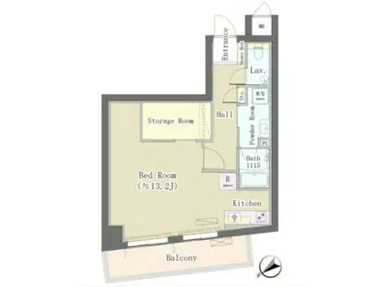 メゾンドタカヤ(ワンルーム/1階)の間取り写真