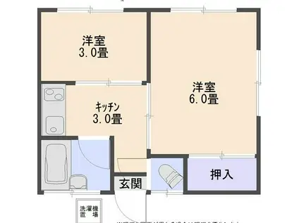 沼袋4丁目アパート(2K/1階)の間取り写真