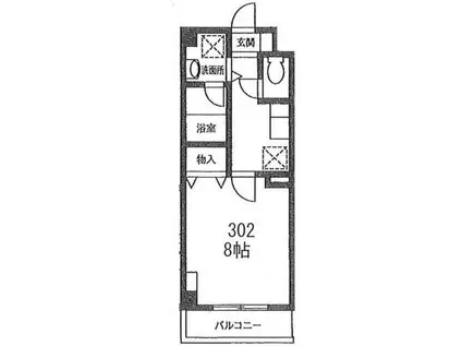 ヒルサイドテラス・ウエスタ(1K/3階)の間取り写真