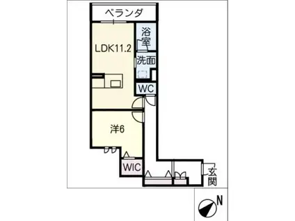 シャーメゾンちくさ(1LDK/1階)の間取り写真