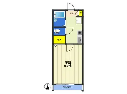 メゾン・ド・タイゼン(1K/1階)の間取り写真