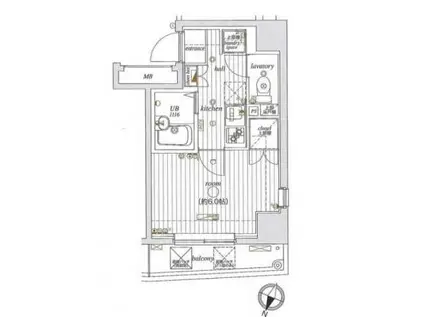 レピュア大塚(1K/7階)の間取り写真