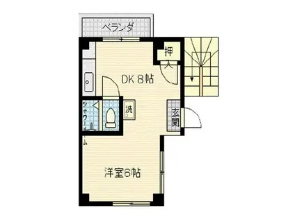 メゾンアオツカ(ワンルーム/1階)の間取り写真