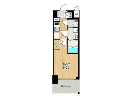 エスリード大阪リブレ(1K/4階)の間取り写真