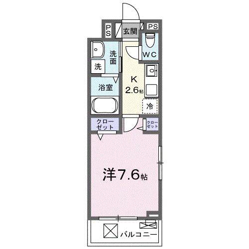ヒカルサ豊橋小池(1K/3階)の間取り写真