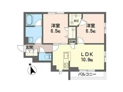 プレシャスライズ(2LDK/1階)の間取り写真