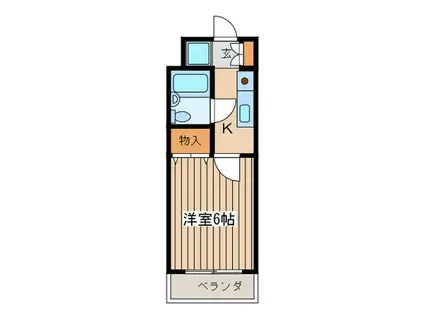 ベルステージI(1K/1階)の間取り写真