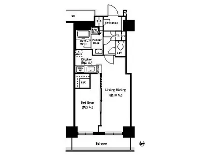 キャナルスクウェア豊洲(1LDK/9階)の間取り写真