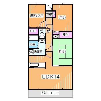 プレステージ深井水池(3LDK/3階)の間取り写真