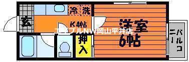 SAMAX PRENDRE(1K/1階)の間取り写真