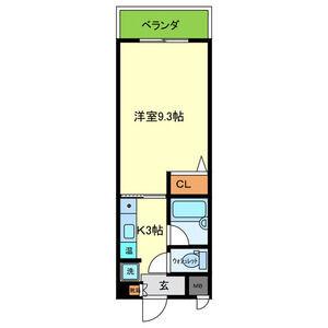 ギャレ グラン(1K/1階)の間取り写真