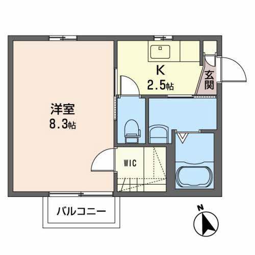 SUN SHINE V(1K/2階)の間取り写真