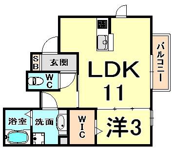アイ・ドミール(1LDK/1階)の間取り写真