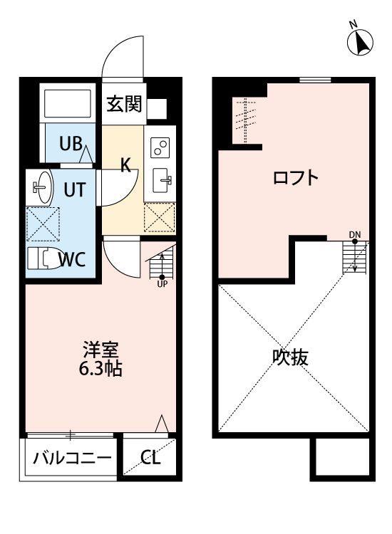 FERIO相模原(1K/1階)の間取り写真
