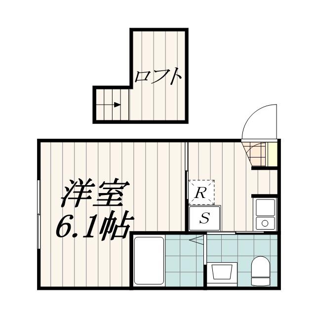 アルサーヴ千葉(1K/3階)の間取り写真